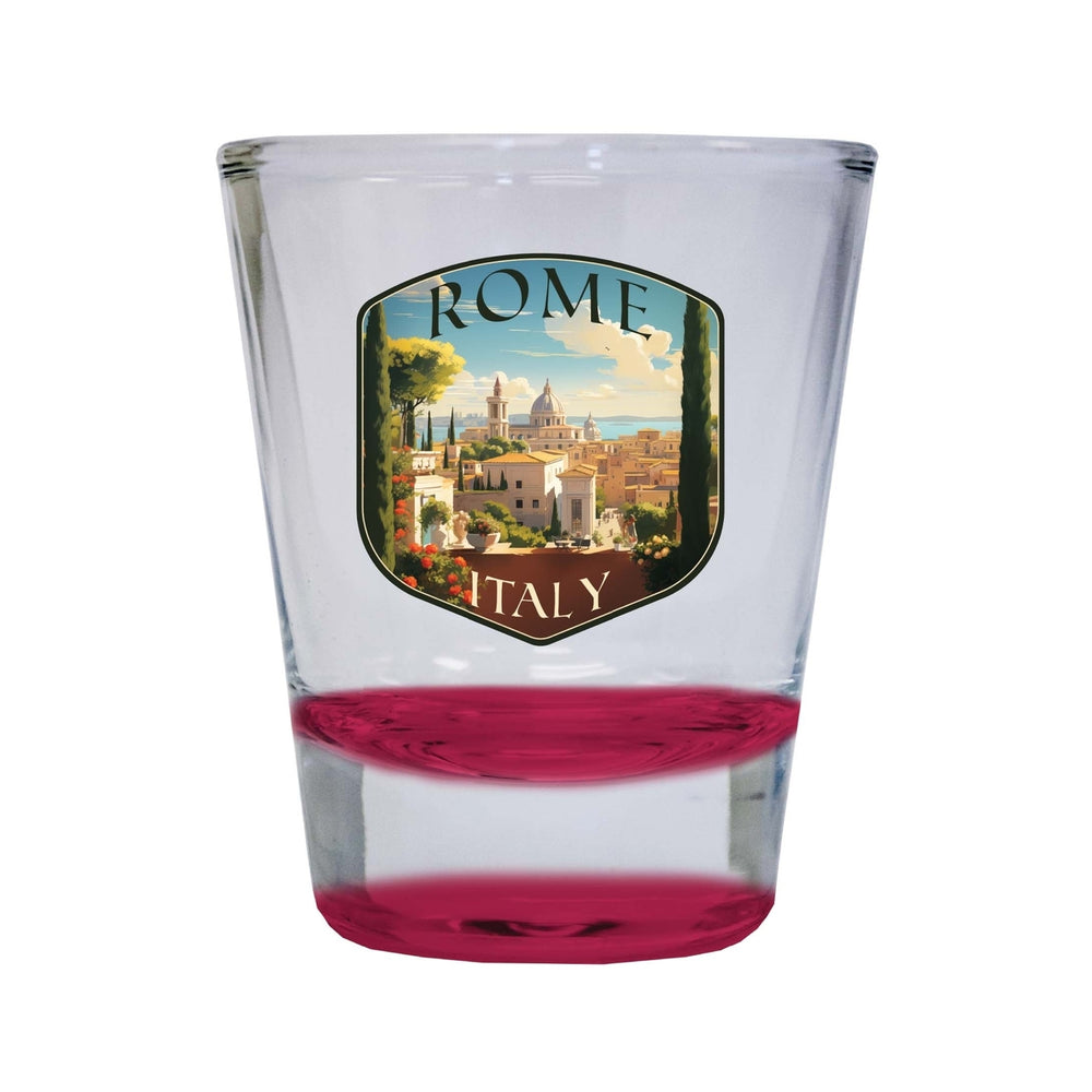 Rome Italy Design C Souvenir 2 Ounce Shot Glass Round Image 2