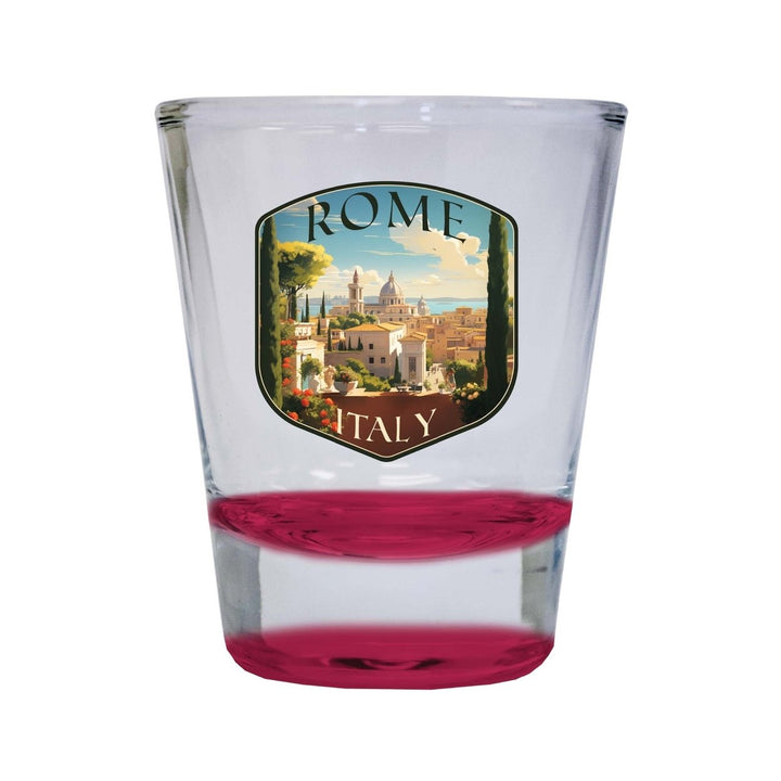 Rome Italy Design C Souvenir 2 Ounce Shot Glass Round Image 1