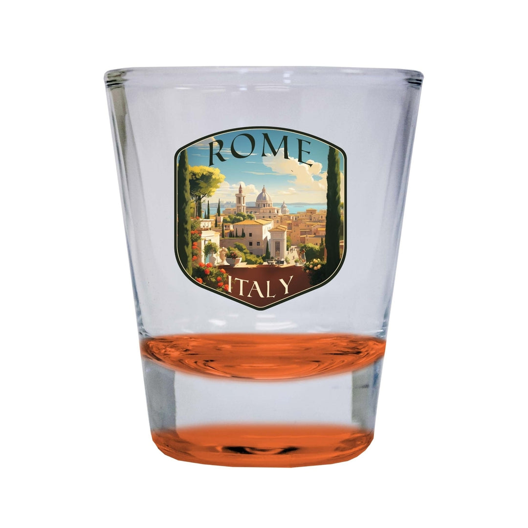 Rome Italy Design C Souvenir 2 Ounce Shot Glass Round Image 4