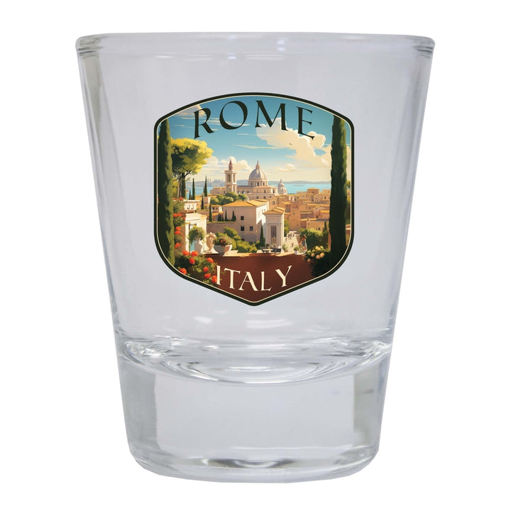 Rome Italy Design C Souvenir 2 Ounce Shot Glass Round Image 4