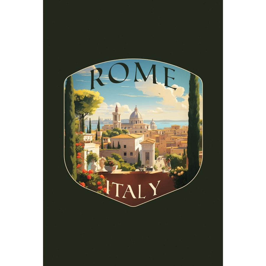 Rome Italy Design C Souvenir Wood sign with frame 5x7 Image 1