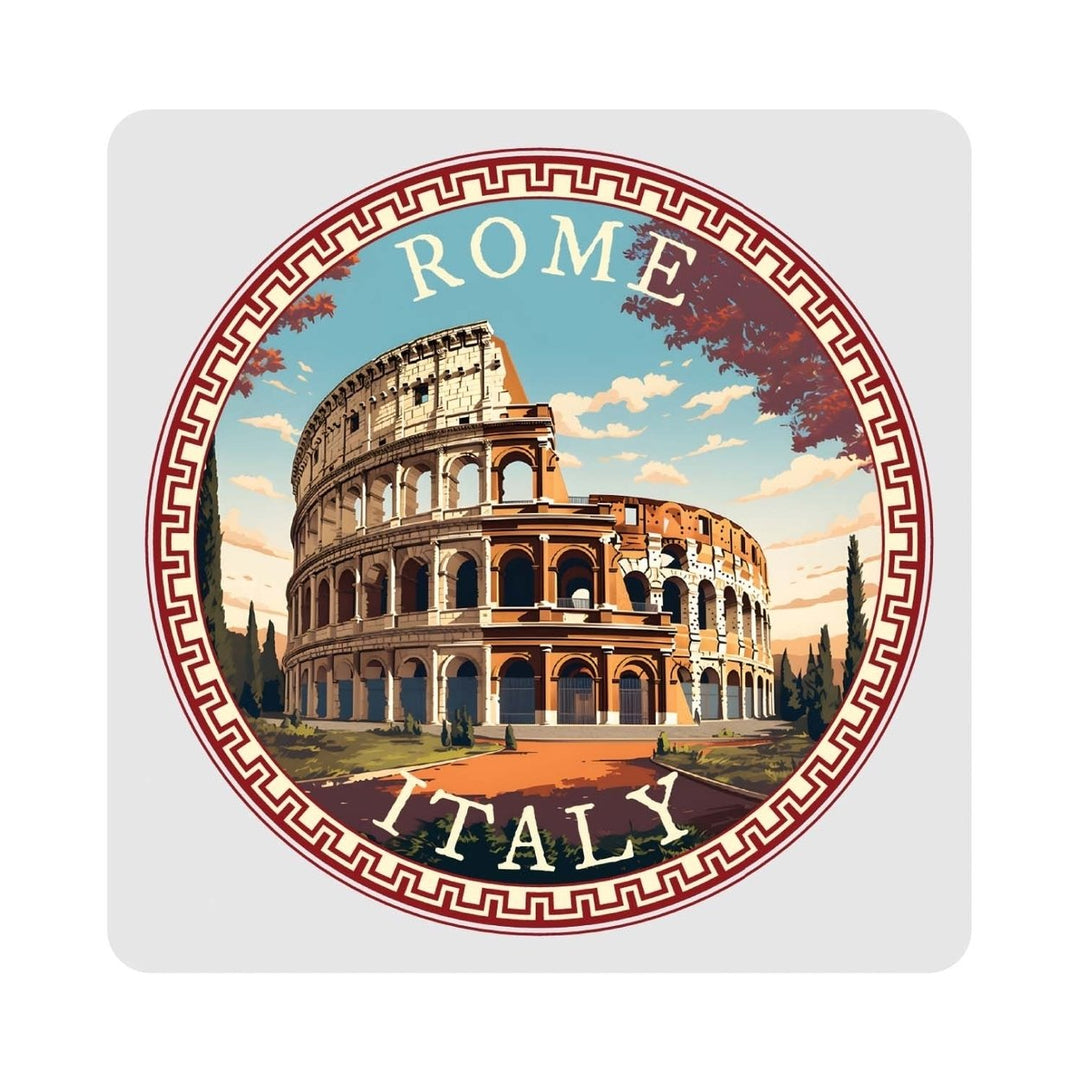 Rome Italy Design D Souvenir 4x4-Inch Coaster Acrylic 4 Pack Image 1