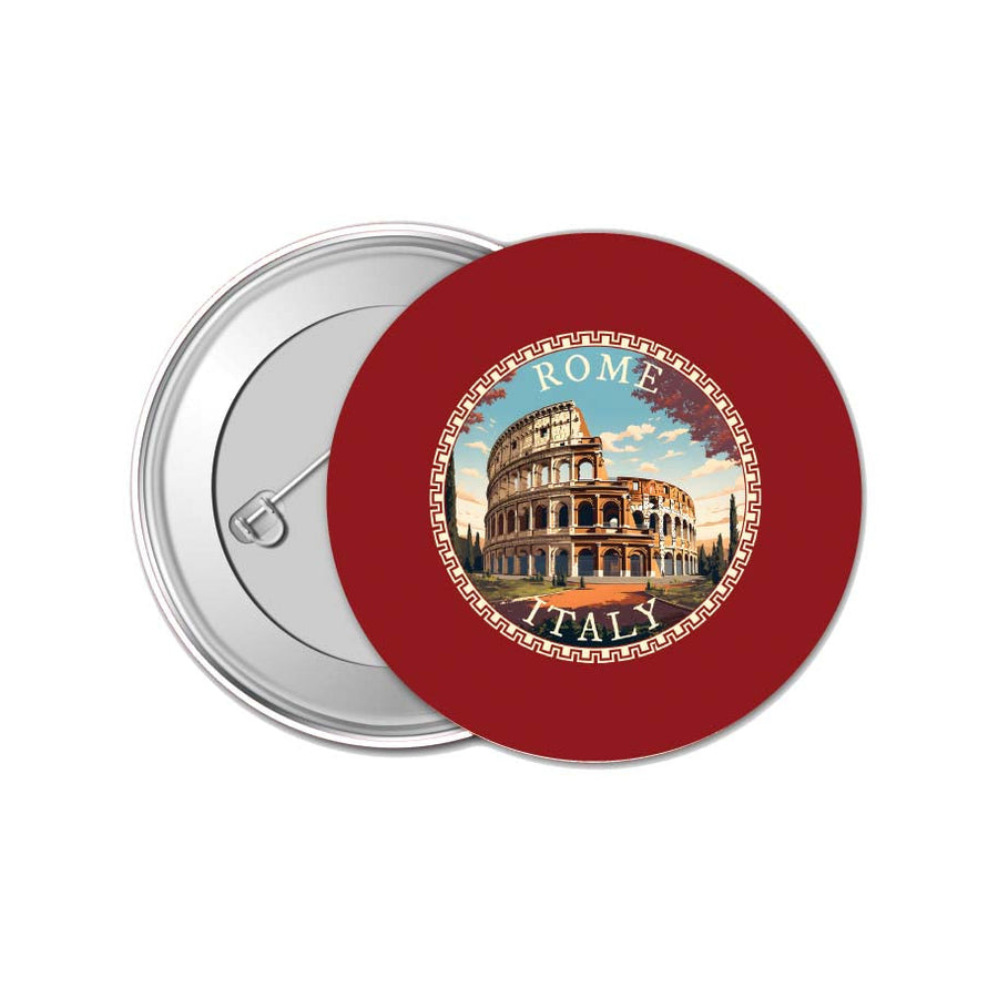 Rome Italy Design D Souvenir Small 1-Inch Button Pin 4 Pack Image 1