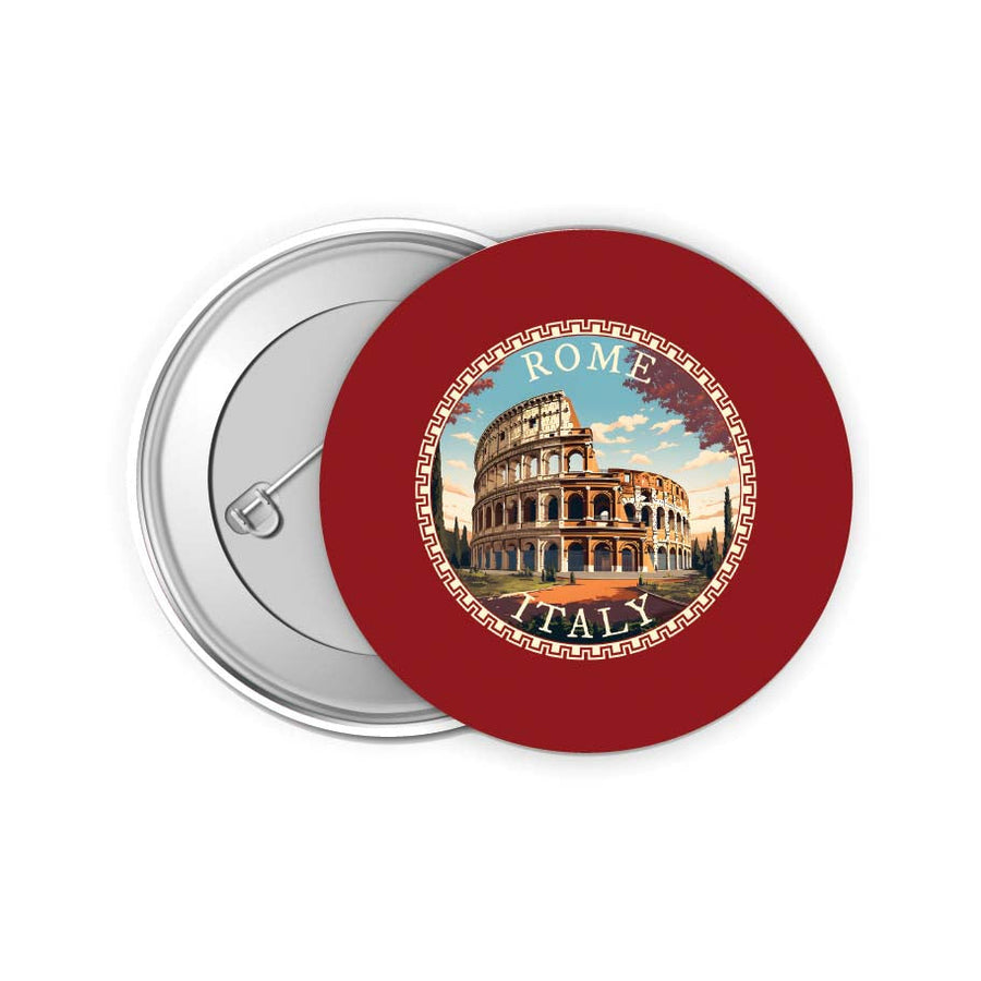 Rome Italy Design D Souvenir Small 2-Inch Button Pin 4 Pack Image 1