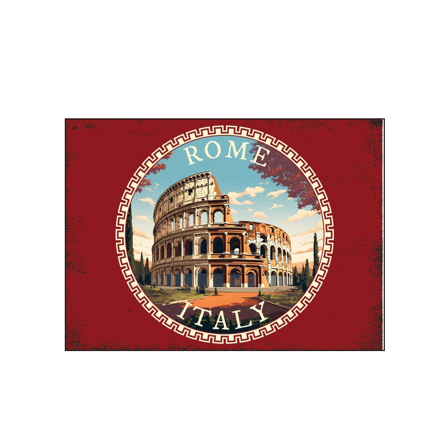 Rome Italy Design D Souvenir Wood sign with frame 5x7 Image 1