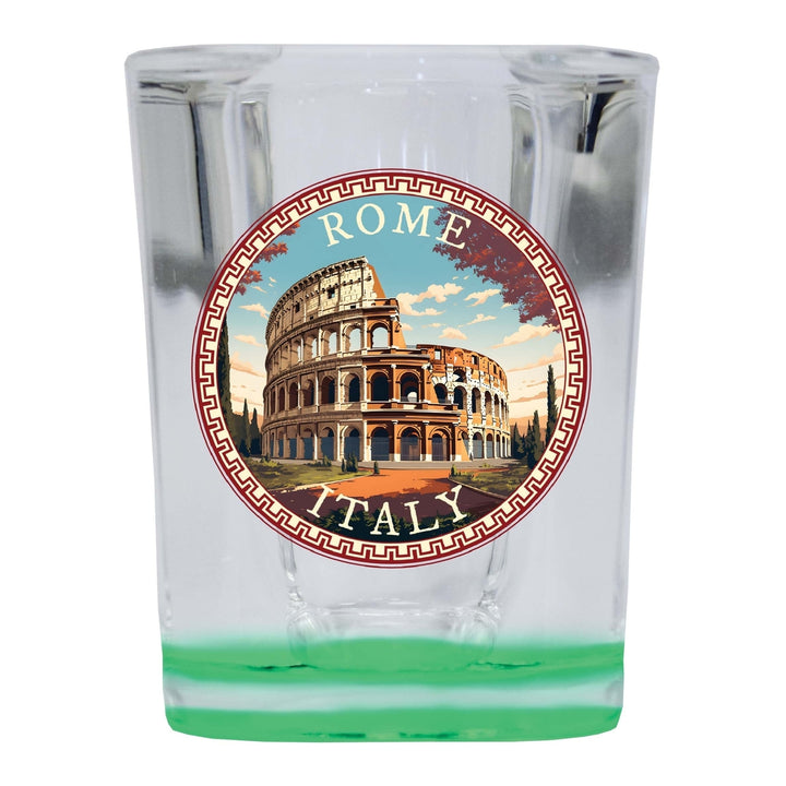 Rome Italy Design D Souvenir 2 Ounce Shot Glass Square Image 2