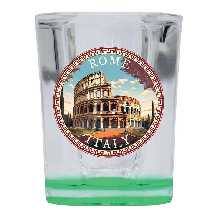 Rome Italy Design D Souvenir 2 Ounce Shot Glass Square Image 1