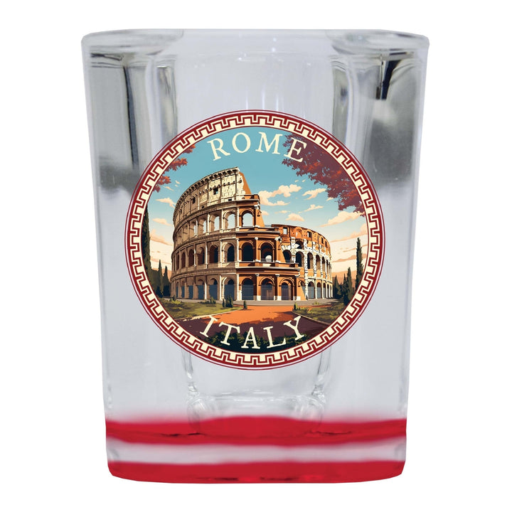 Rome Italy Design D Souvenir 2 Ounce Shot Glass Square Image 4