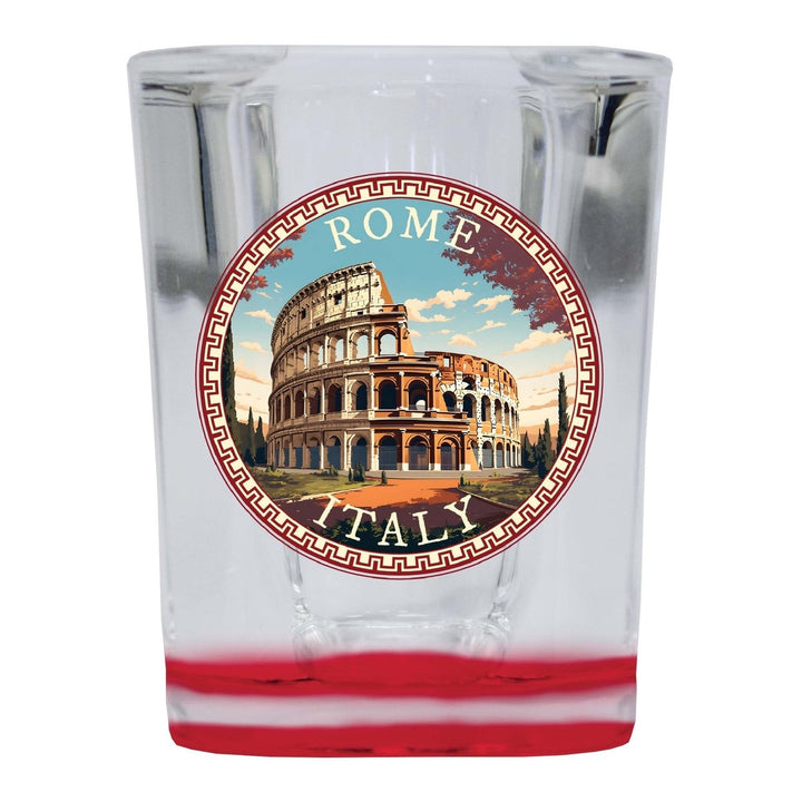 Rome Italy Design D Souvenir 2 Ounce Shot Glass Square Image 1