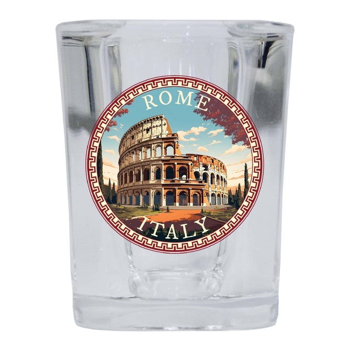 Rome Italy Design D Souvenir 2 Ounce Shot Glass Square Image 4