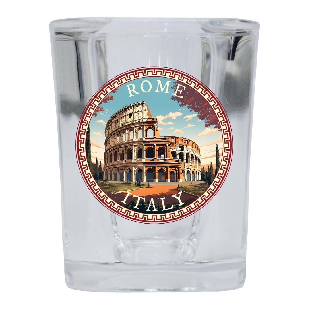 Rome Italy Design D Souvenir 2 Ounce Shot Glass Square Image 1