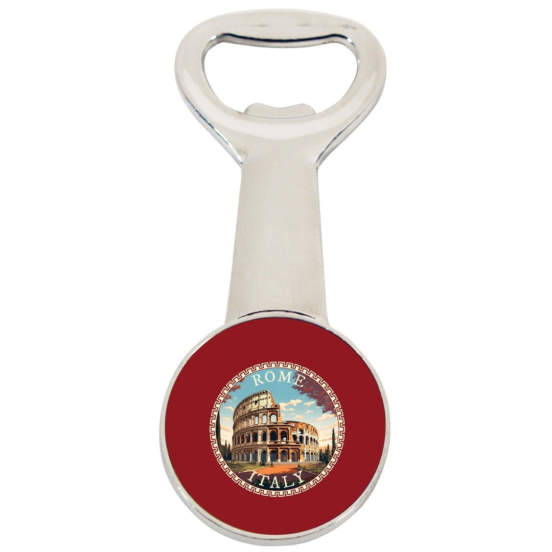 Rome Italy Design D Souvenir Magnetic Bottle Opener Image 1