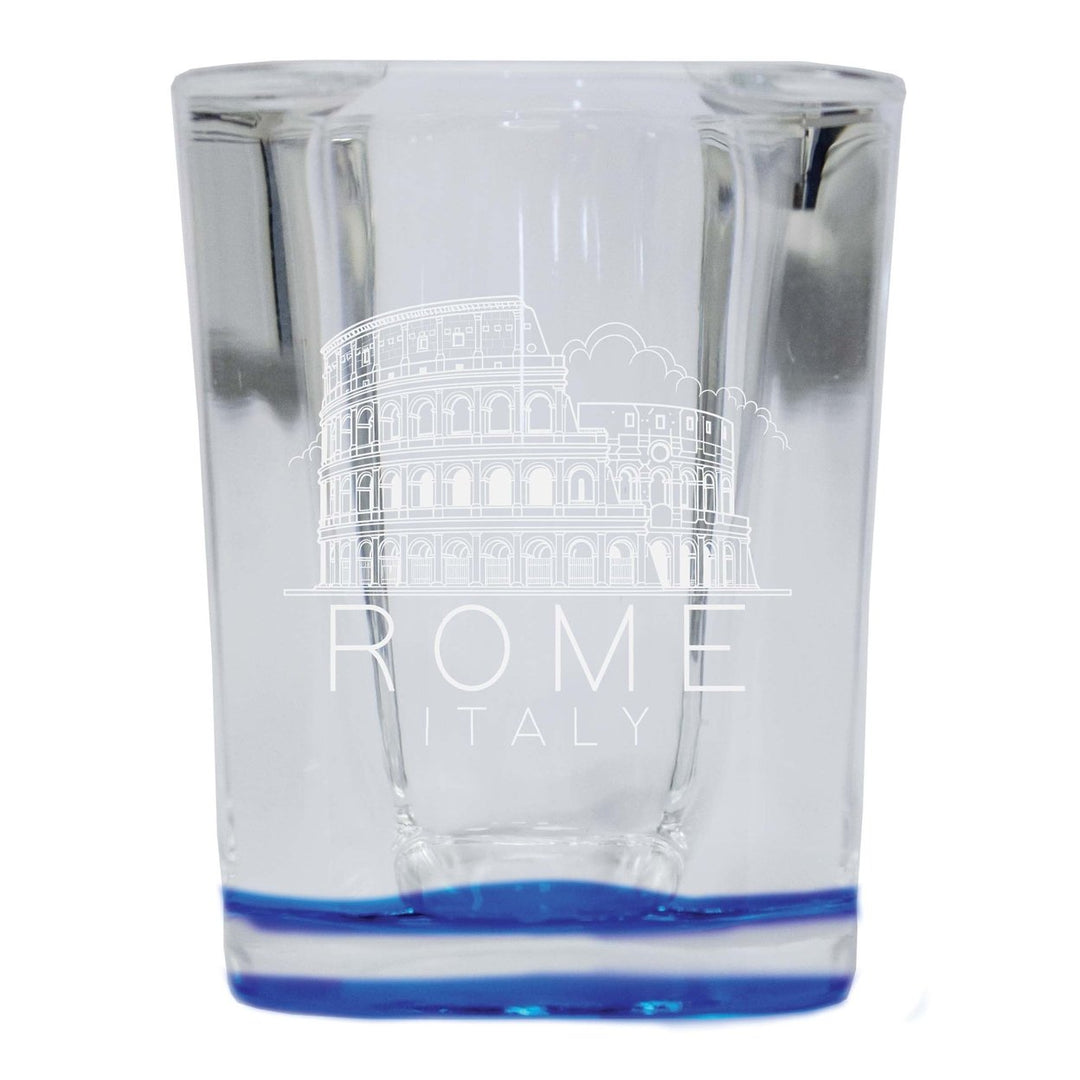 Rome Italy Souvenir 2 Ounce Engraved Shot Glass Square Image 1