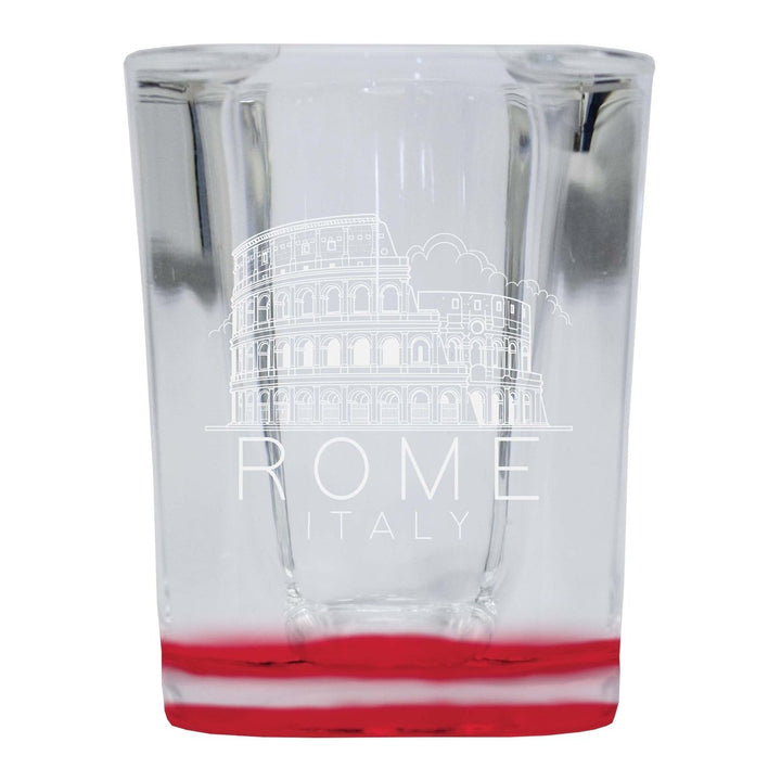 Rome Italy Souvenir 2 Ounce Engraved Shot Glass Square Image 3