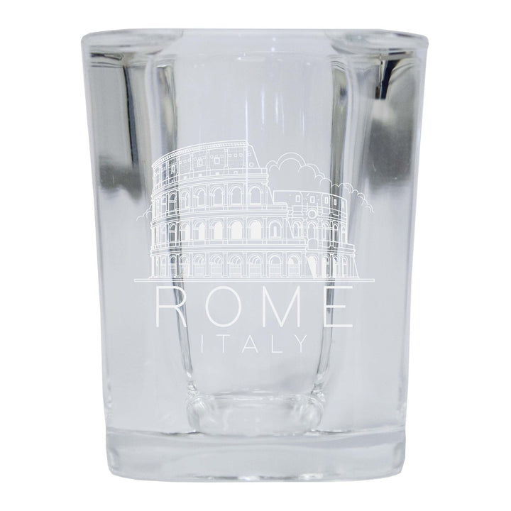 Rome Italy Souvenir 2 Ounce Engraved Shot Glass Square Image 4