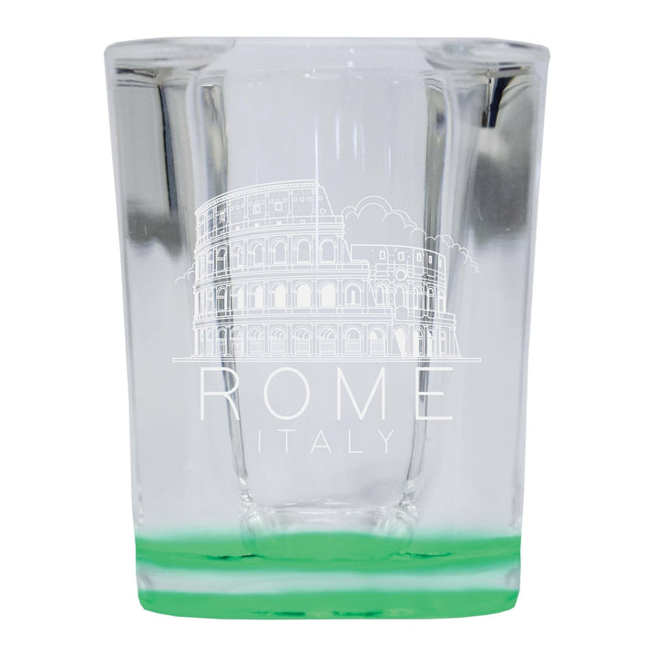 Rome Italy Souvenir 2 Ounce Engraved Shot Glass Square Image 4