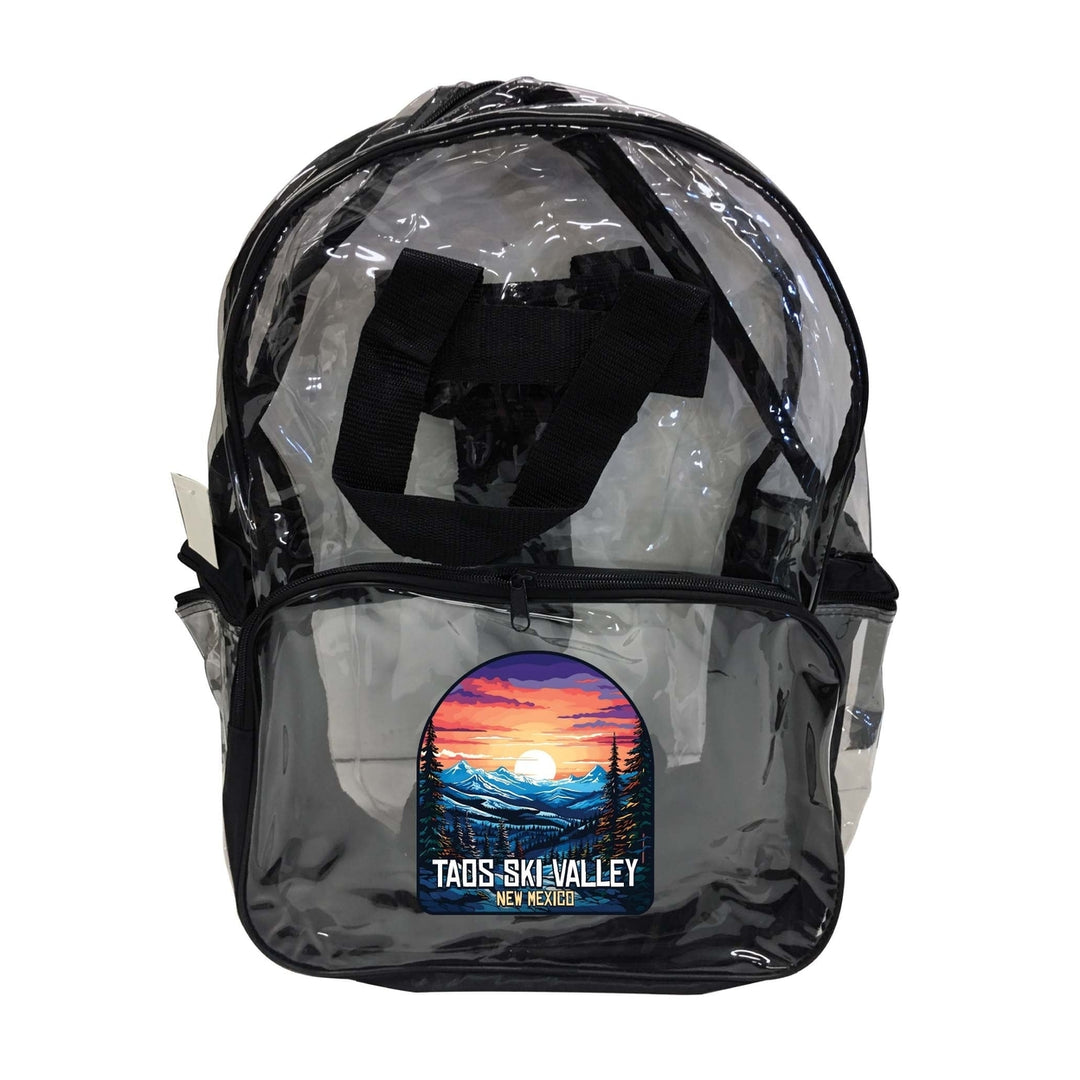 Taos Ski Valley Design B Souvenir Clear View Backpack Image 1