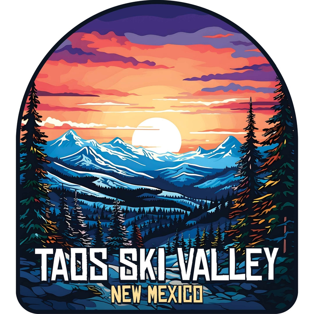 Taos Ski Valley Design B Souvenir Die Cut Flat Magnet Image 1