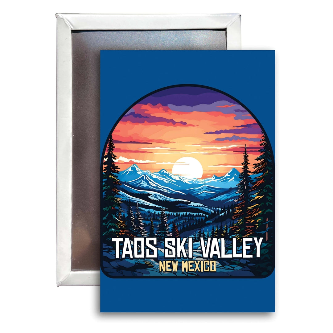 Taos Ski Valley Design B Souvenir Refrigerator Magnet 2.5"X3.5" Image 1