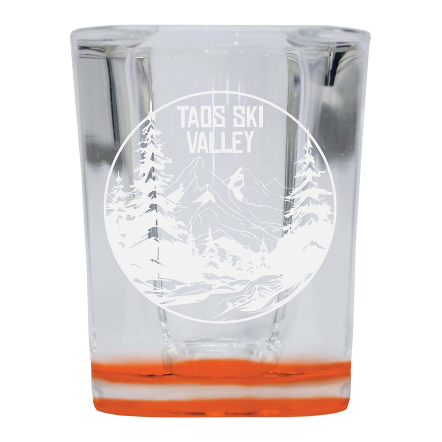 Taos Ski Valley Souvenir 2 Ounce Engraved Shot Glass Square Image 1