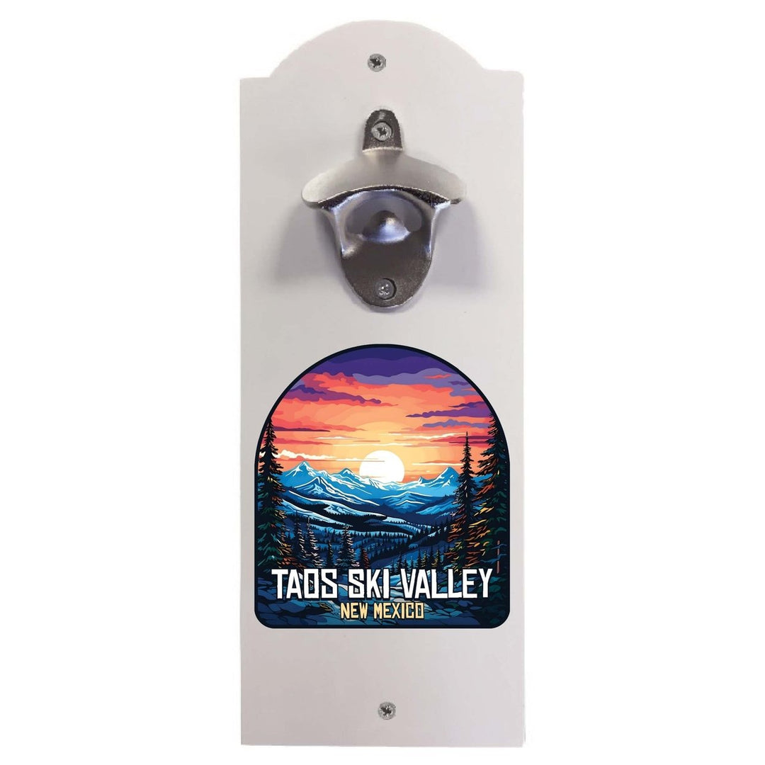 Taos Ski Valley Design B Souvenir Wall mounted bottle opener Image 1