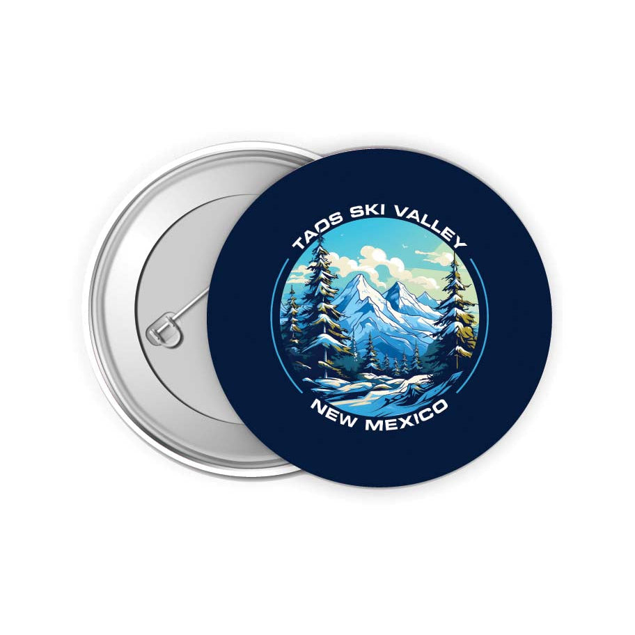 Taos Ski Valley Design A Souvenir Small 2-Inch Button Pin 4 Pack Image 1