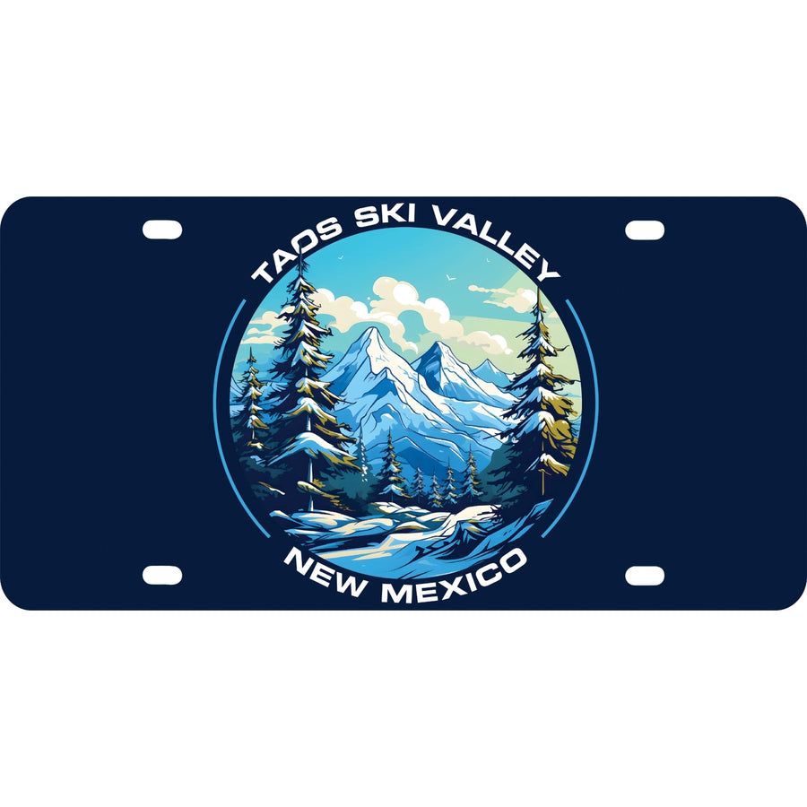 Taos Ski Valley Design A Souvenir Mini Metal License Plate 4.75 x 2.25 inch Image 1