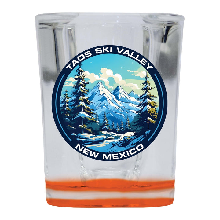 Taos Ski Valley Design A Souvenir 2 Ounce Shot Glass Square Image 1