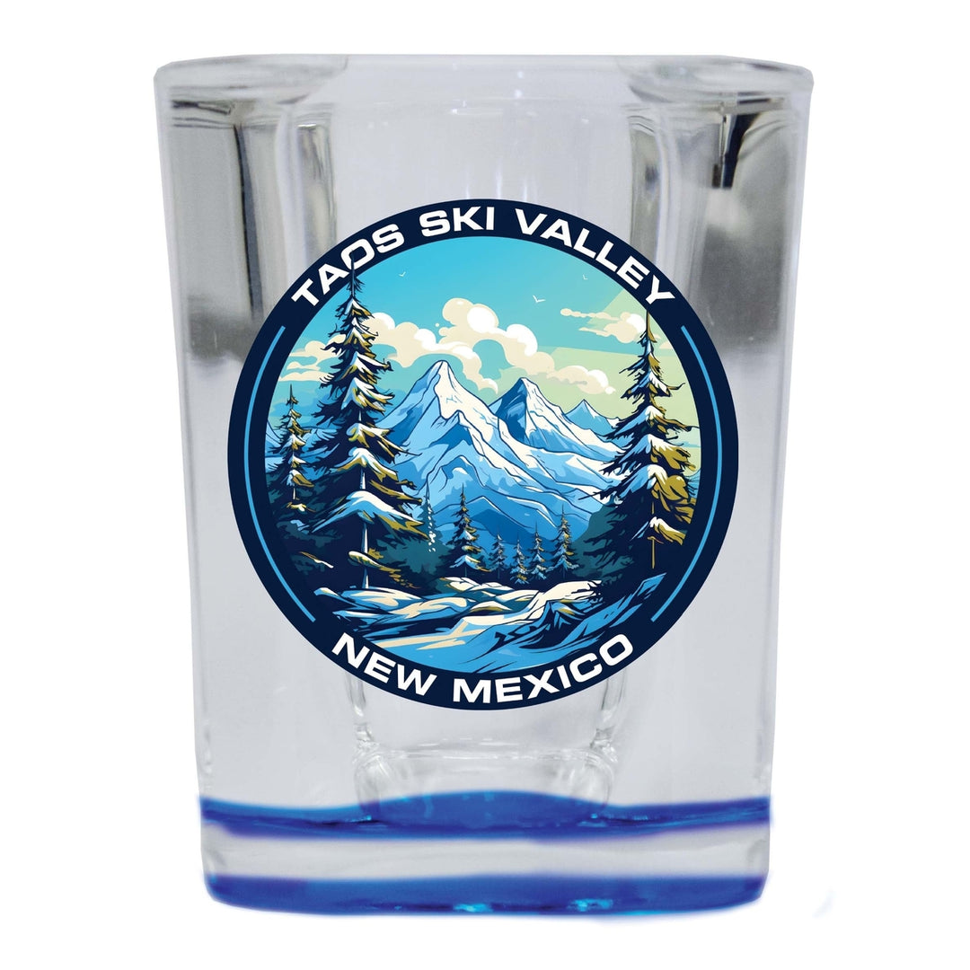 Taos Ski Valley Design A Souvenir 2 Ounce Shot Glass Square Image 2