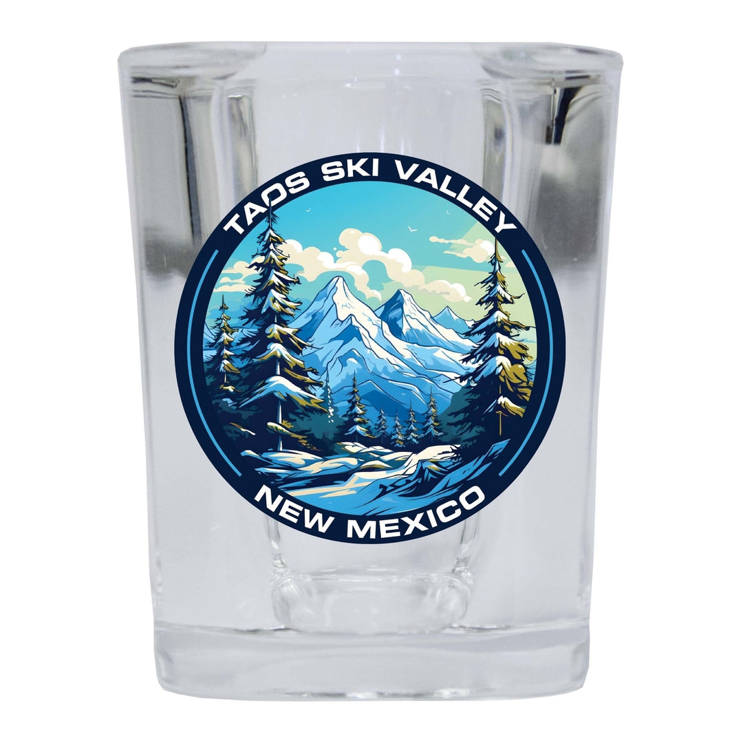 Taos Ski Valley Design A Souvenir 2 Ounce Shot Glass Square Image 3