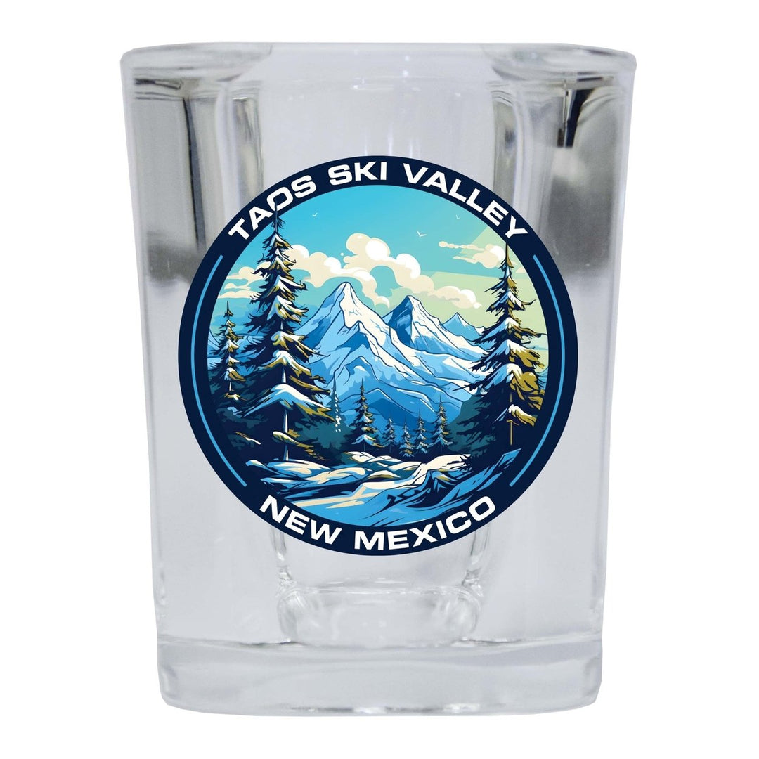 Taos Ski Valley Design A Souvenir 2 Ounce Shot Glass Square Image 1