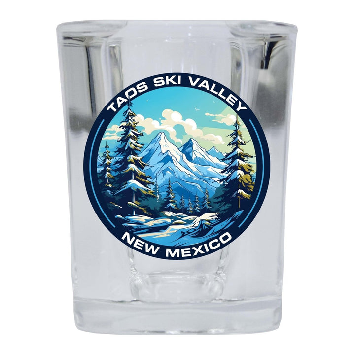 Taos Ski Valley Design A Souvenir 2 Ounce Shot Glass Square Image 1