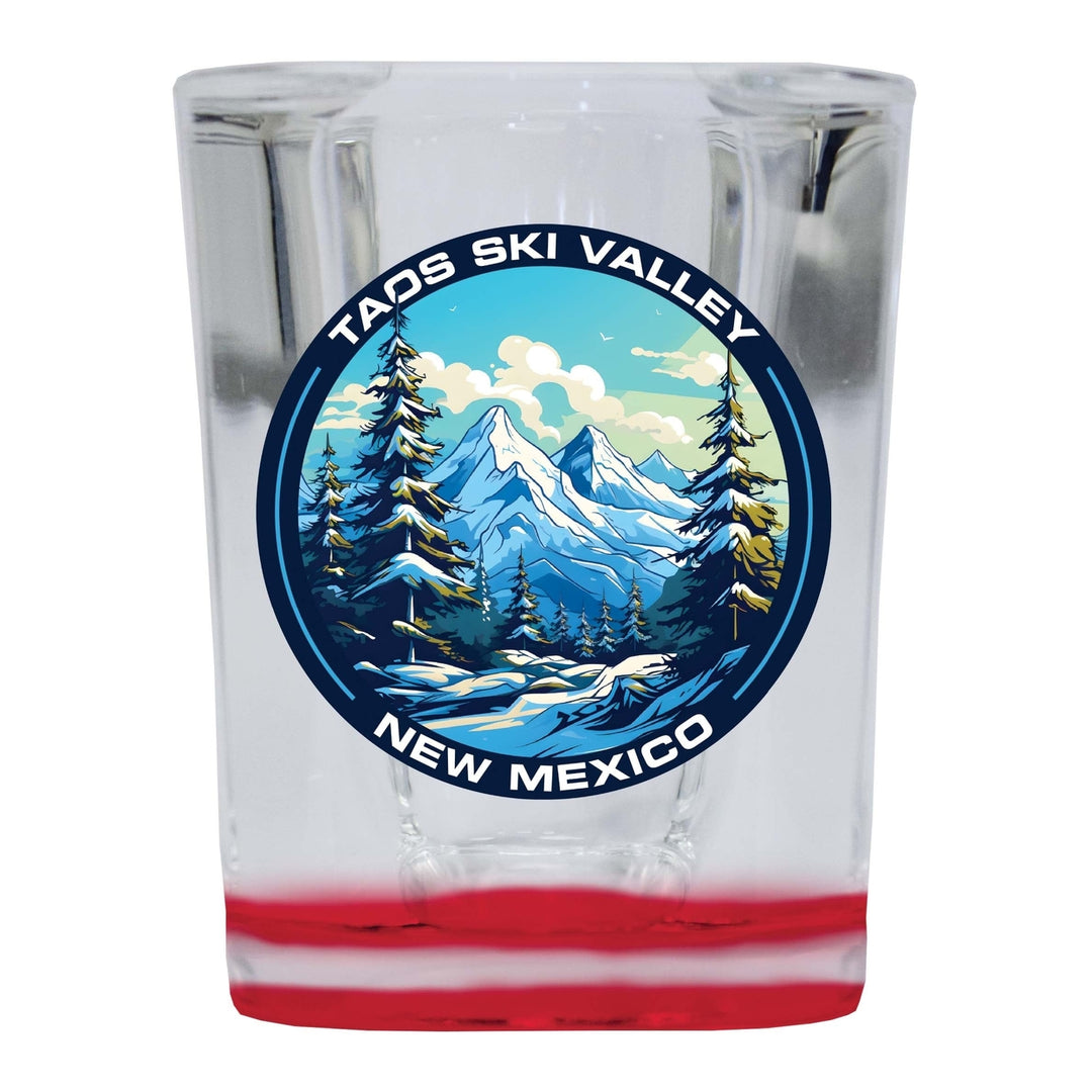 Taos Ski Valley Design A Souvenir 2 Ounce Shot Glass Square Image 4