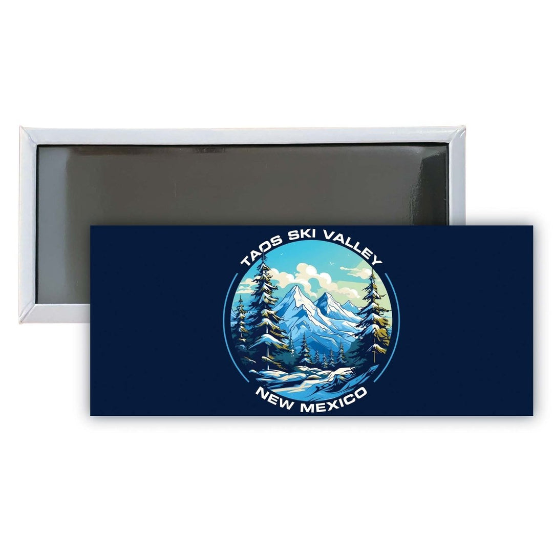 Taos Ski Valley Design A Souvenir Fridge Magnet 4.75 x 2 Inch Image 1