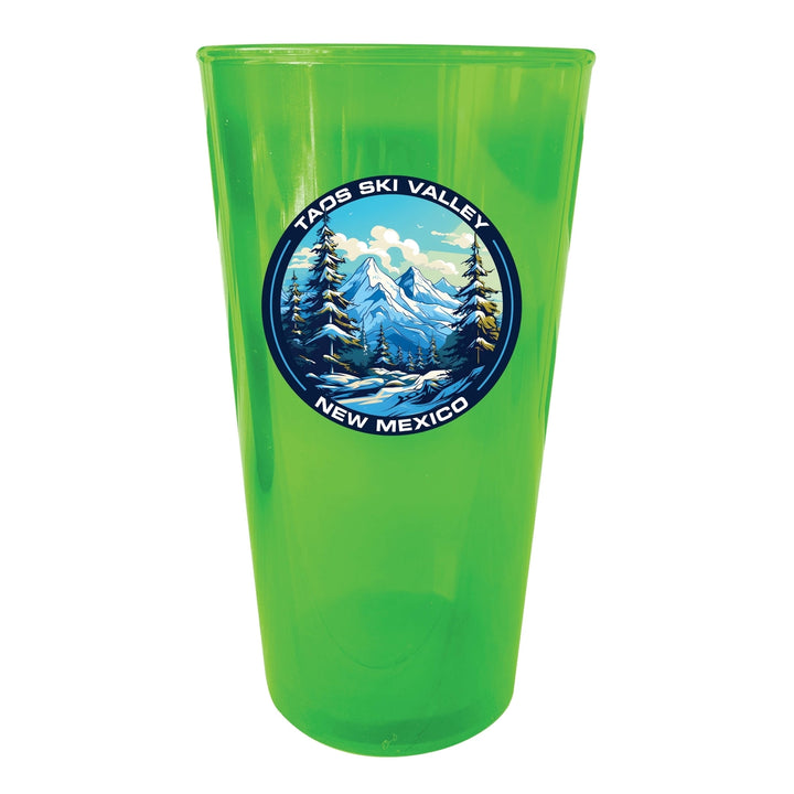 Taos Ski Valley Design A Souvenir Plastic 16 oz pint Image 1