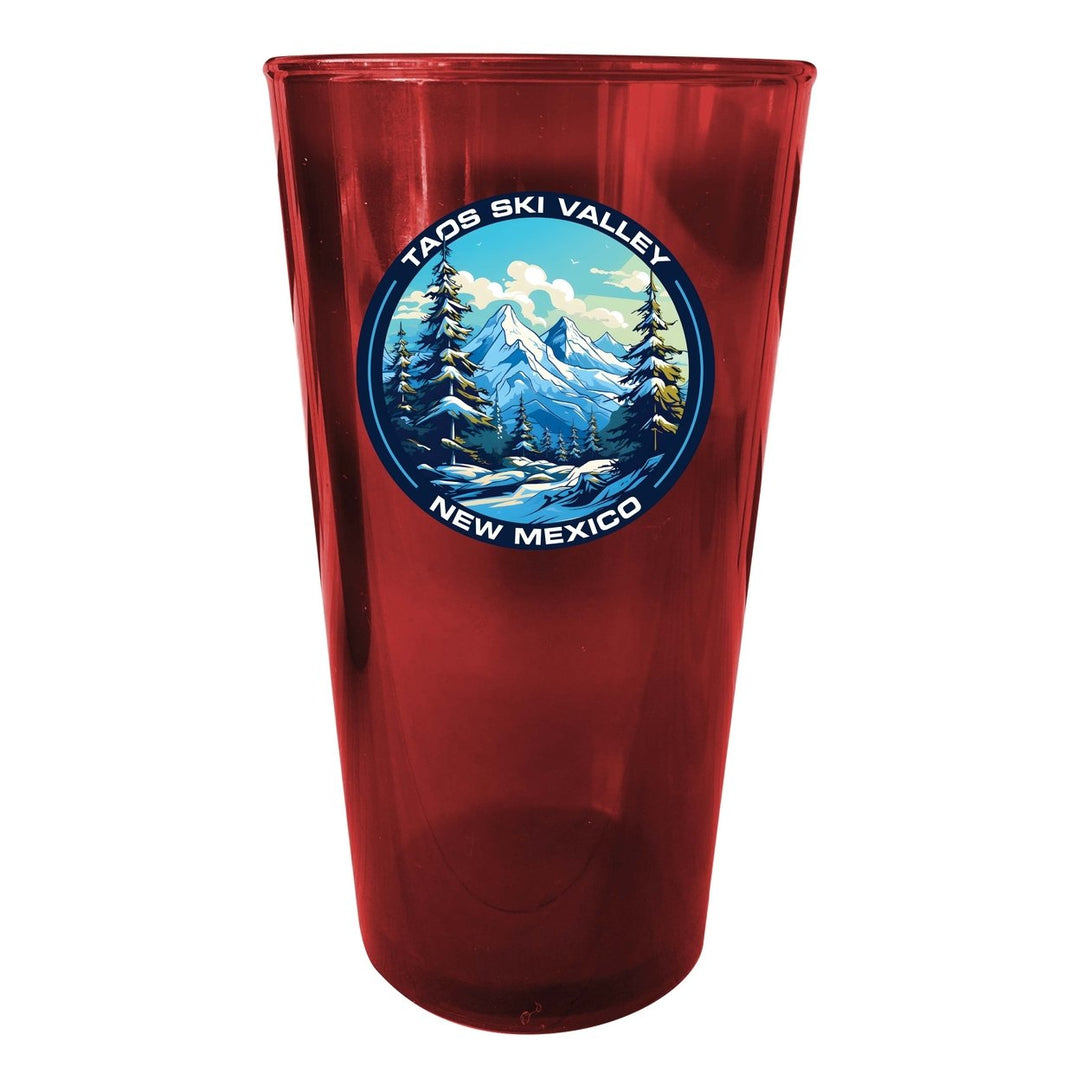 Taos Ski Valley Design A Souvenir Plastic 16 oz pint Image 1