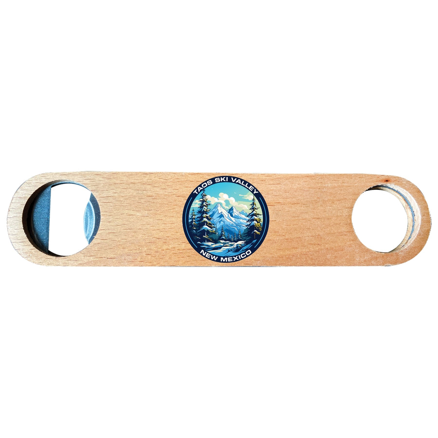 Taos Ski Valley Design A Souvenir Wooden Bottle Opener Image 1