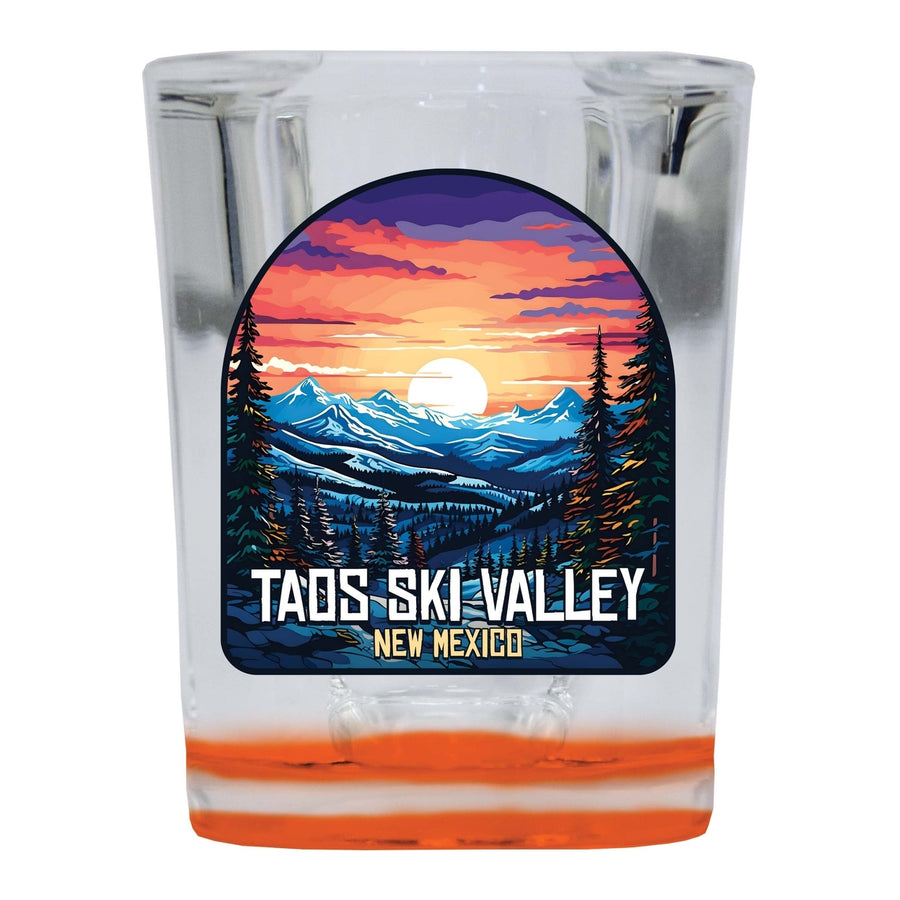 Taos Ski Valley Design B Souvenir 2 Ounce Shot Glass Square Image 1