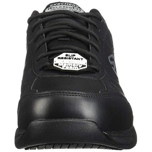 Skechers for Work Mens Dighton Slip Resistant Work Shoe 11 WIDE BLACK Image 4