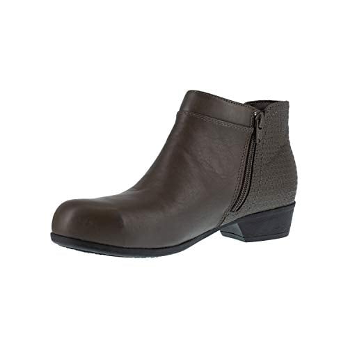 Rockport Works Womens Carly Alloy Toe Side-Zip Work Boot Charcoal - RK753 CHARCOAL Image 3