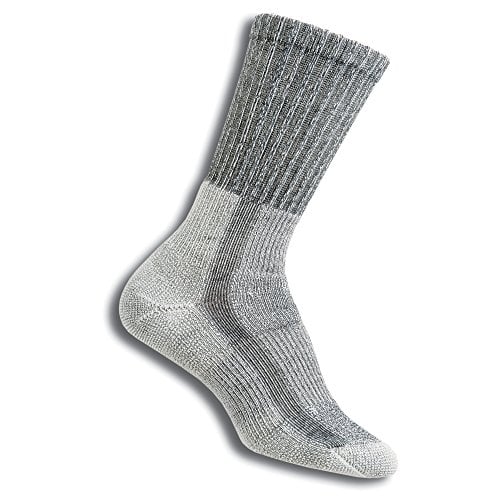 Thorlos Womens LTH Light Hiking Crew Sock Grey Thick Padded For Varied Terrain Image 1