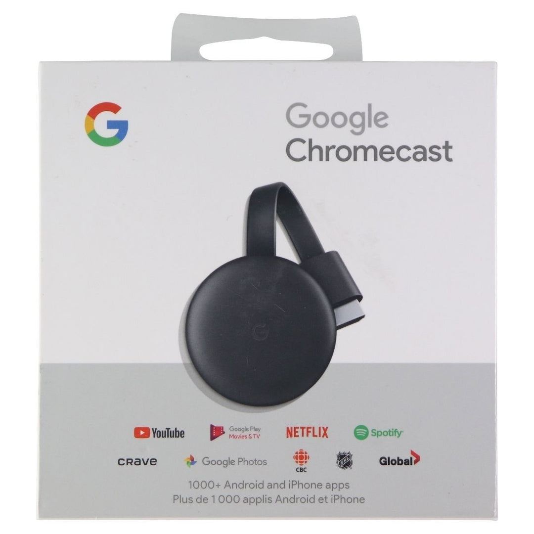 Google Chromecast Streaming Media Player - Charcoal (GA00439-CA) Image 1