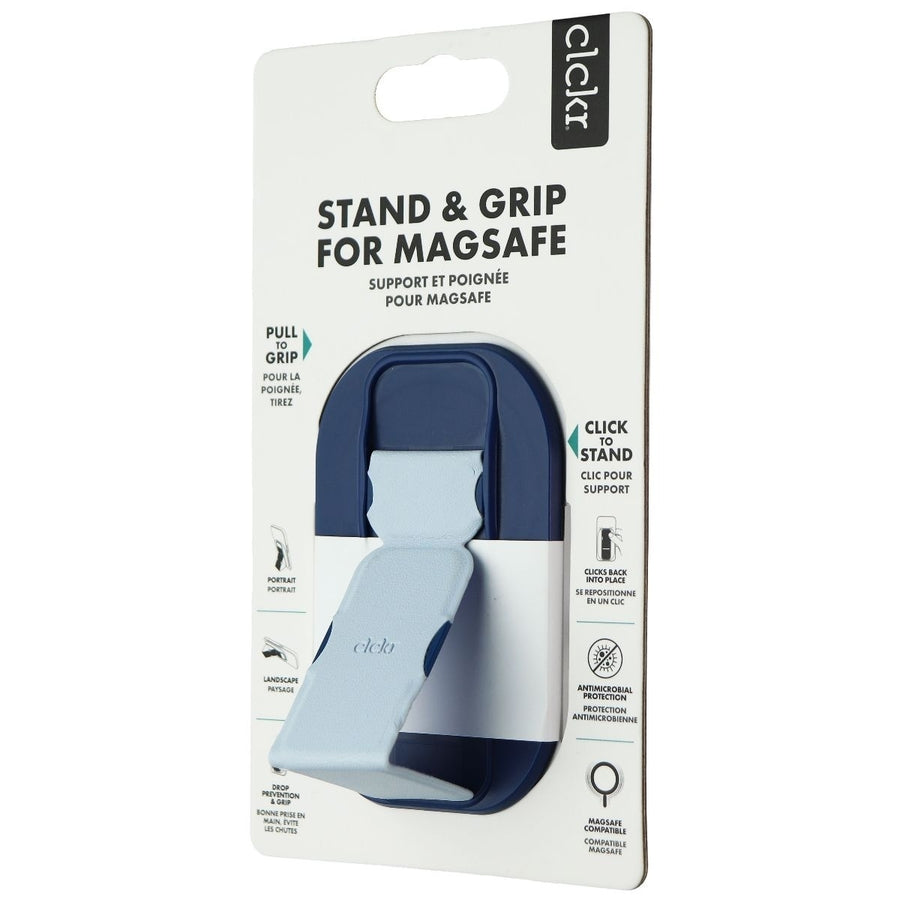 CLCKR Phone Stand and Grip for MagSafe Compatible Phones - Blue Image 1