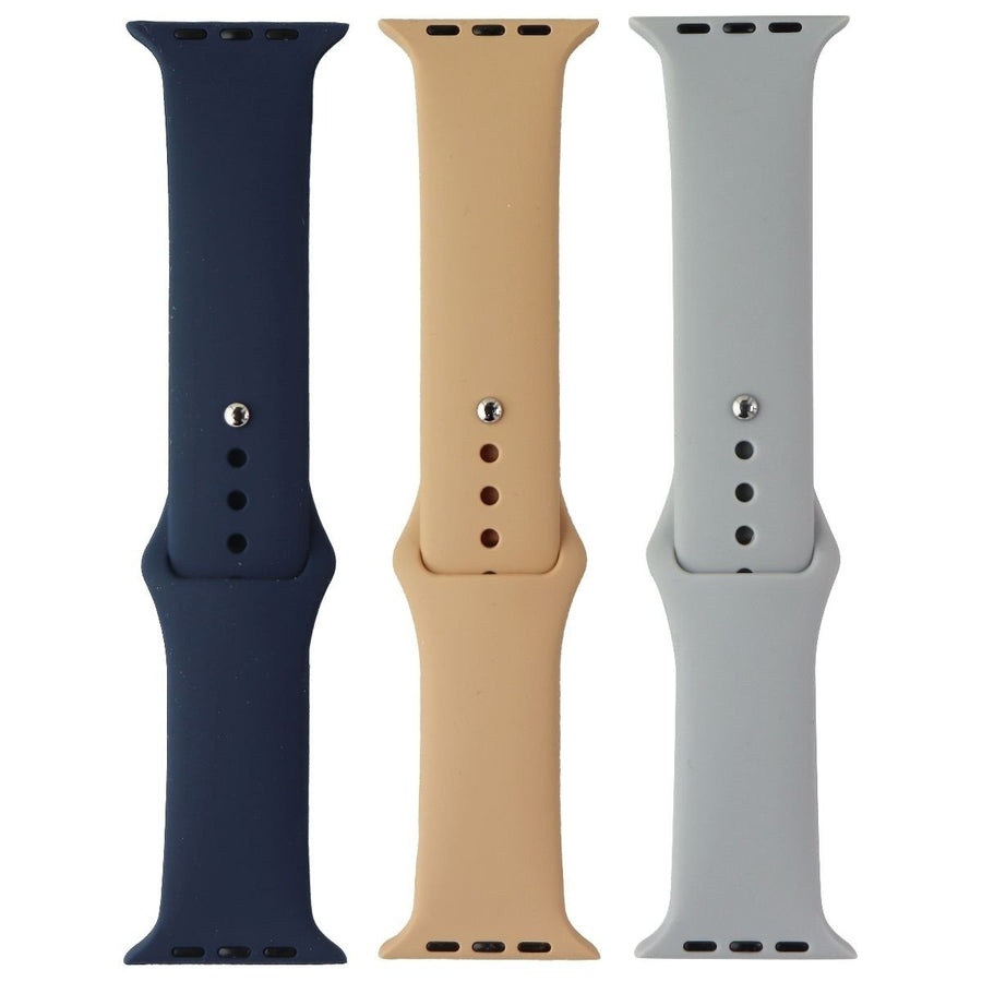 PureGear Watch Band Set for Apple Watch 42/44/45mm - Blue/Tan/Gray Image 1