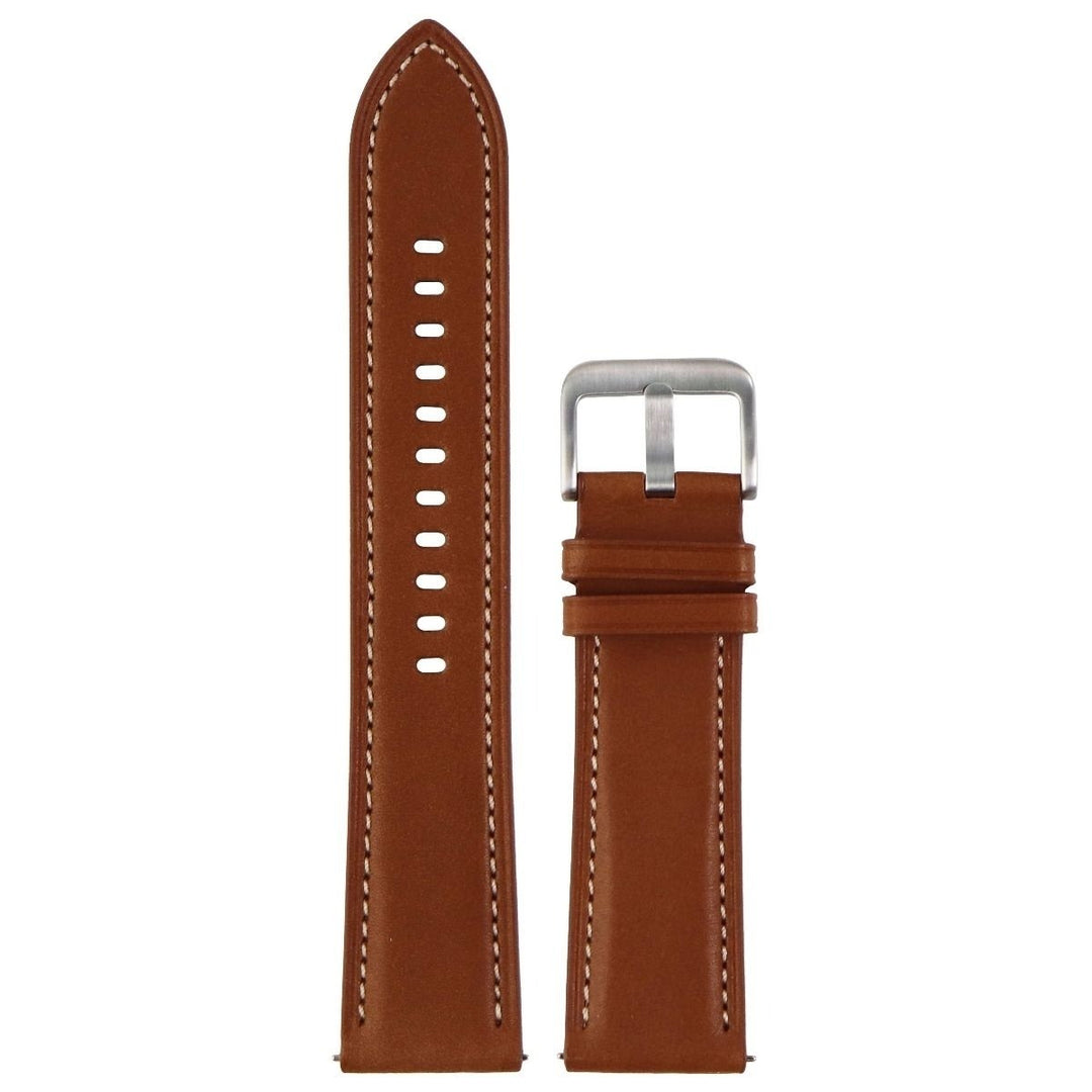 Samsung Leather Stitch Band for 22mm Watches - Brown (ET-SLR84LAEGUJ) Image 1