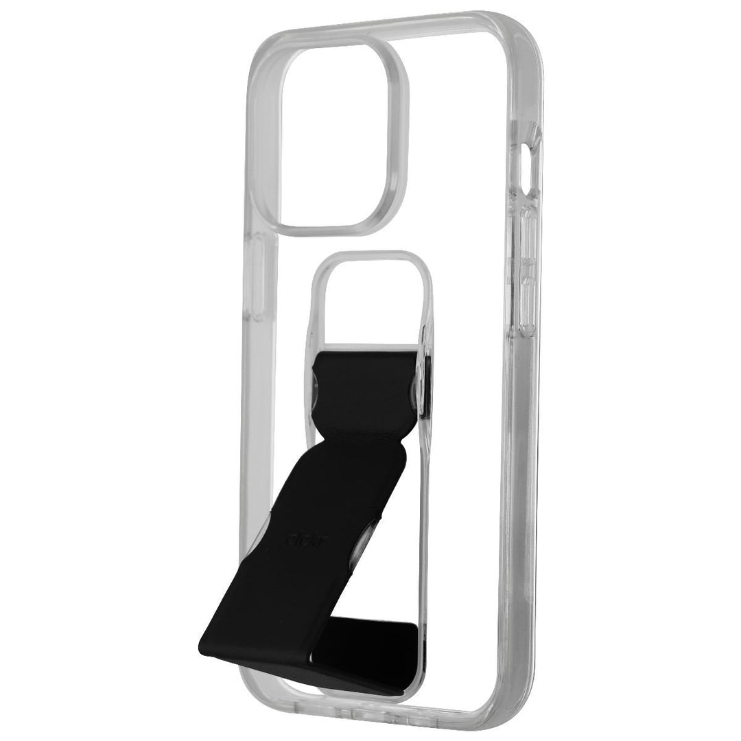 CLCKR Stand and Grip Case for iPhone 13 Pro Smartphones - Clear/Black Image 1