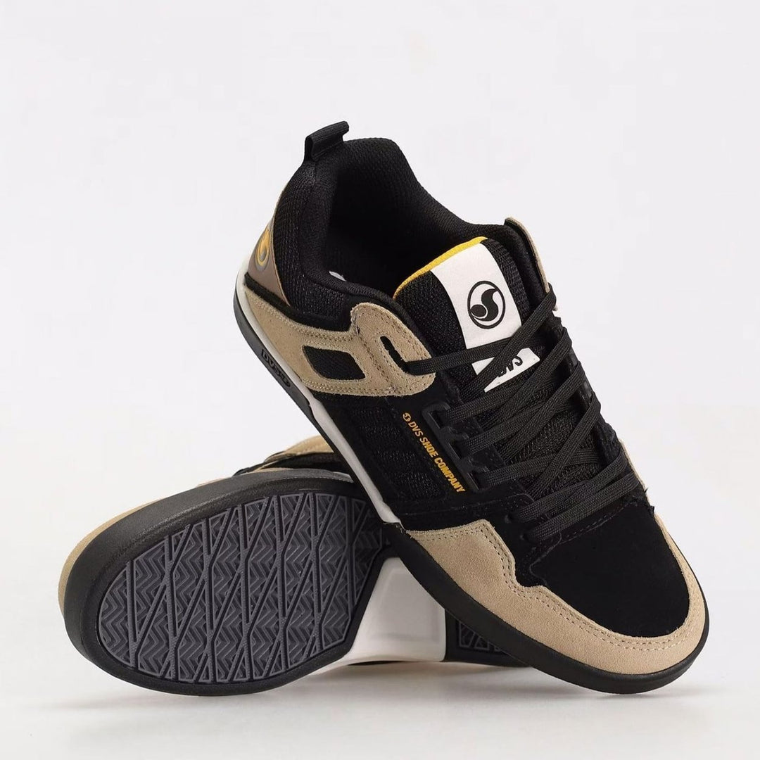 DVS Comanche 2.0+ Mens Skate Shoes Size 9 Black Tan Yellow SDE Performance Footwear Image 4