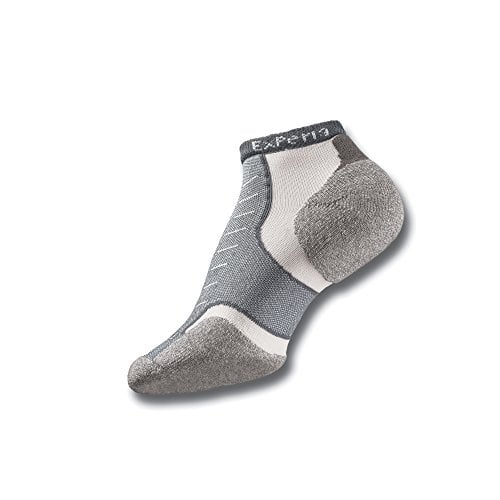 Thorlos Experia XCCU Running Socks Low Cut Grey Thin Cushion Moisture Wicking Image 4