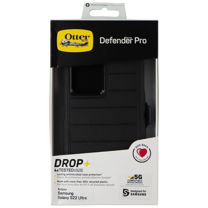 OtterBox Defender Pro Series Case and Holster for Samsung Galaxy S22 Ultra - Black Image 4