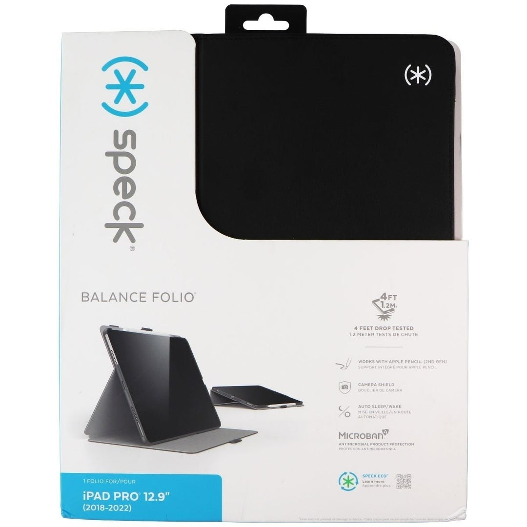 Speck Balance Folio Case for Apple iPad Pro 12.9 (6th-10th Gen) - Black/White Image 4